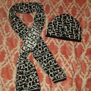 Calvin Klein scarf and hat